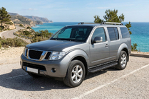 Nissan Pathfinder R51 2005-2014 гг. Боковые пороги Bosphorus Black (2 шт., алюминий) фото 1