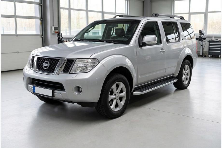 Nissan Pathfinder R51 2005-2014 гг. Боковые Подножки Tayga Grey (2 шт., Алюминий) Image