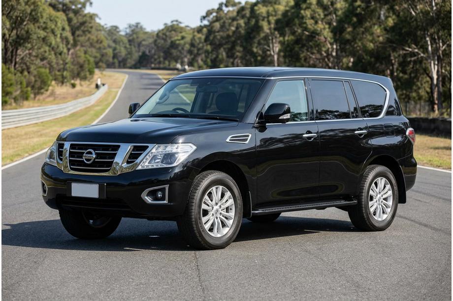 Nissan Patrol Y62 2010-2024 гг. Боковые Подножки Allmond Black (2 шт., Алюминий) Image
