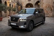 Nissan Patrol Y62 2010-2024 гг. Боковые Подножки Fullmond (2 шт., Алюминий) фото 1