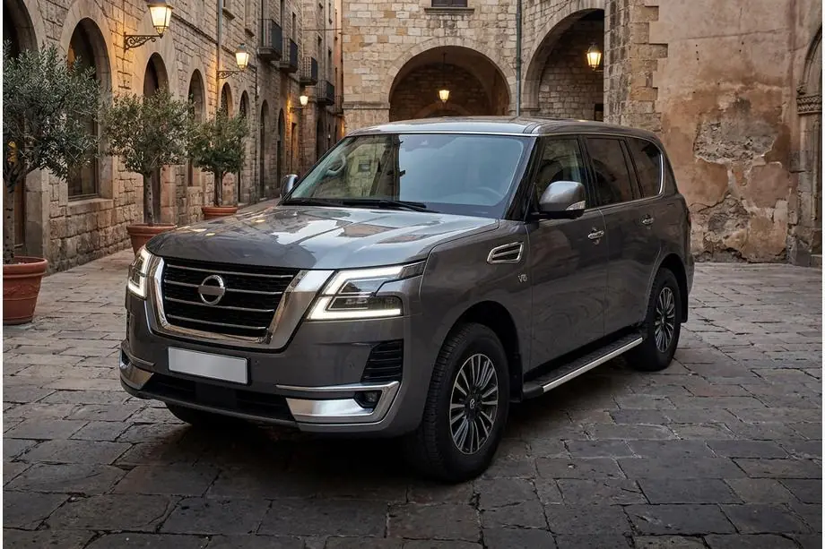 Nissan Patrol Y62 2010-2024 гг. Боковые Подножки Fullmond (2 шт., Алюминий) Image
