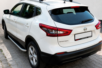 Nissan Qashqai 2014-2021 гг. Боковые Подножки Tayga (2 шт., Алюминий) фото 1
