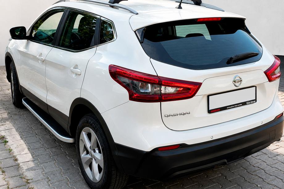 Nissan Qashqai 2014-2021 гг. Боковые Подножки Tayga (2 шт., Алюминий) Image