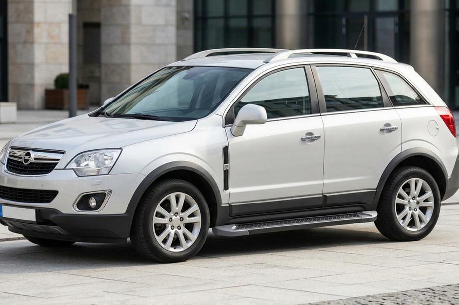 Opel Antara 2006-2017 гг. Боковые Подножки Allmond Black (2 шт., Алюминий) Image