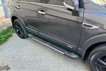 Opel Antara 2006-2017 гг. Боковые пороги RedLine V1 (2 шт., алюминий) фото 2