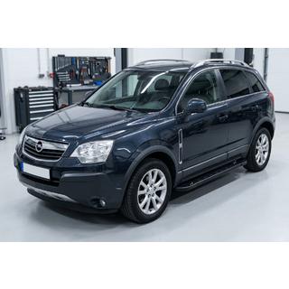 Боковые Подножки RedLine Black (2 шт., Алюминий) Opel Antara 2006-2017 гг. фото 1