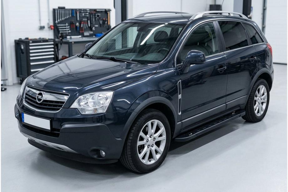Opel Antara 2006-2017 гг. Боковые Подножки RedLine Black (2 шт., Алюминий) Image