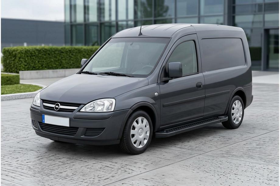 Opel Combo 2002–2012 гг. Боковые Подножки Allmond Black (2 шт., Алюминий) Image