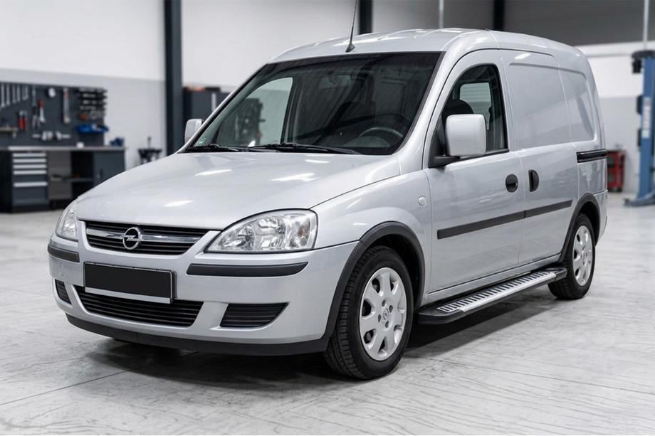 Opel Combo 2002–2012 гг. Боковые Подножки Line (2 шт., Алюминий) Image