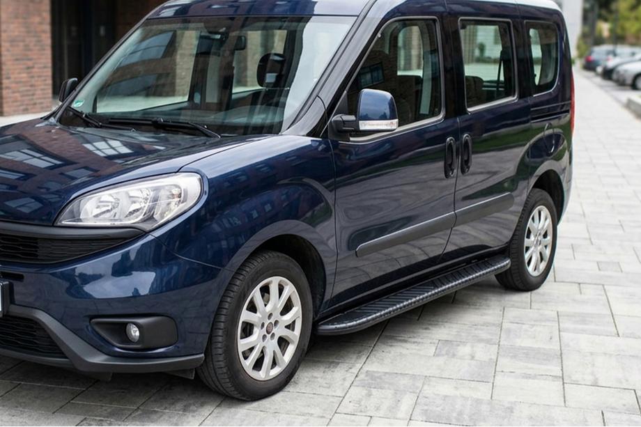 Opel Combo 2012-2018 гг. Боковые пороги Bosphorus Black (2 шт., алюминий) Image