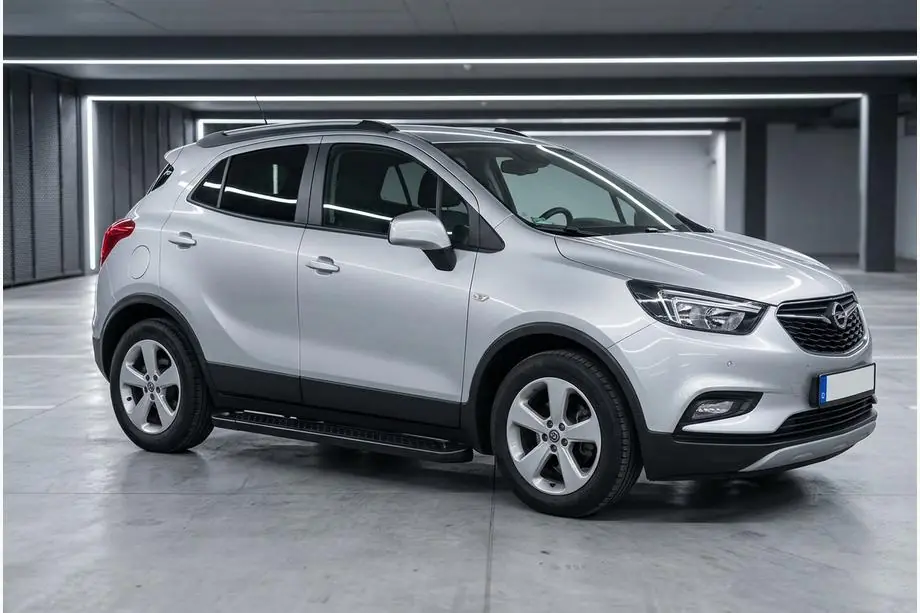 Opel Mokka 2012-2021 гг. Боковые Подножки Allmond Black (2 шт., Алюминий) Image