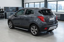 Opel Mokka 2012-2021 гг. Боковые Подножки Fullmond (2 шт., Алюминий) фото 1