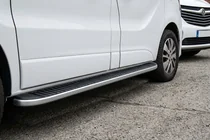 Nissan Primastar 2002-2014 гг. Боковые Подножки Tayga (2 шт., Алюминий) фото 1
