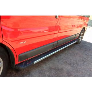 Боковые пороги RedLine V1 (2 шт., алюминий) Opel Vivaro 2001–2015 гг. фото 1