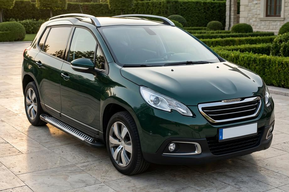 Peugeot 2008 2013-2019 гг. Боковые Подножки Line (2 шт., Алюминий) Image