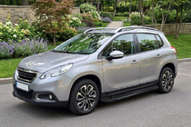 Peugeot 2008 2013-2019 гг. Боковые Подножки RedLine Black (2 шт., Алюминий) фото 1