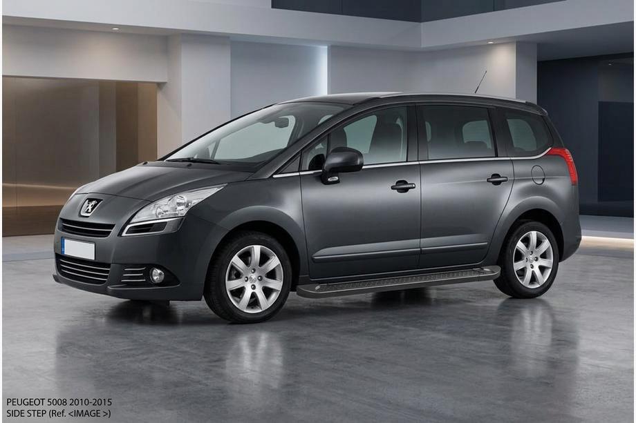 Peugeot 5008 2009-2016 гг. Боковые Подножки Allmond Black (2 шт., Алюминий) Image