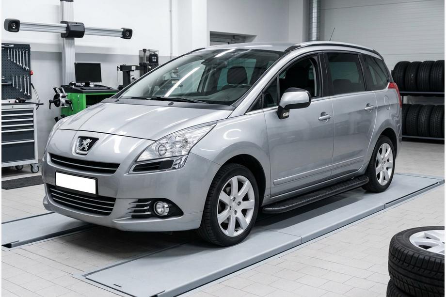 Peugeot 5008 2009-2016 гг. Боковые пороги Bosphorus Black (2 шт., алюминий) Image