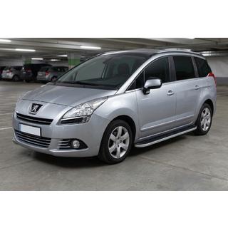 Боковые Подножки Tayga Grey (2 шт., Алюминий) Peugeot 5008 2009-2016 гг. фото 1