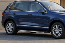 Porsche Cayenne 2003–2010 гг. Боковые Подножки Duru (2 шт., Алюминий) фото 1
