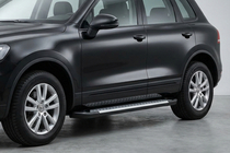 Porsche Cayenne 2003–2010 гг. Боковые пороги Allmond (2 шт., алюминий) фото 1