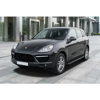 Боковые Подножки Allmond Black (2 шт., Алюминий) Porsche Cayenne 2010-2017 гг. фото 1