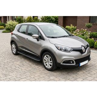 Боковые пороги Bosphorus Black (2 шт., алюминий) Renault Captur 2013-2019 гг. фото 1