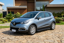 Renault Captur 2013-2019 гг. Боковые Подножки RedLine Black (2 шт., Алюминий) фото 1