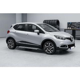 Боковые Подножки Rainbow (2 шт., Алюминий) Renault Captur 2013-2019 гг. фото 1