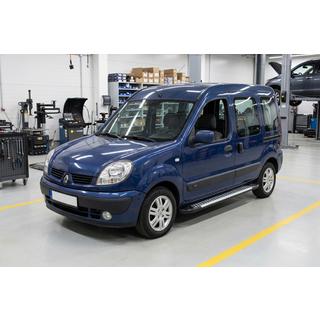 Боковые Подножки Line (2 шт., Алюминий) Renault Kangoo 1998-2008 гг. фото 1