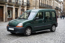 Renault Kangoo 1998-2008 гг. Боковые Подножки Duru (2 шт., Алюминий) фото 1