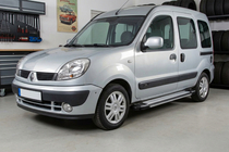 Renault Kangoo 1998-2008 гг. Боковые Подножки Rainbow (2 шт., Алюминий) фото 1