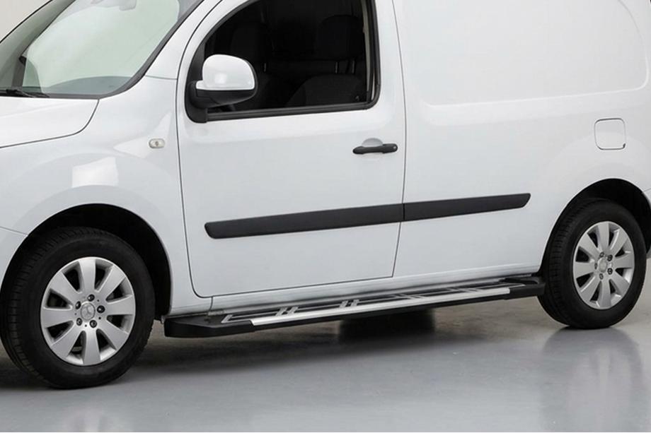 Renault Kangoo 2008–2020 гг. Боковые Подножки Sunrise (2 шт., Алюминий) Короткая База Image