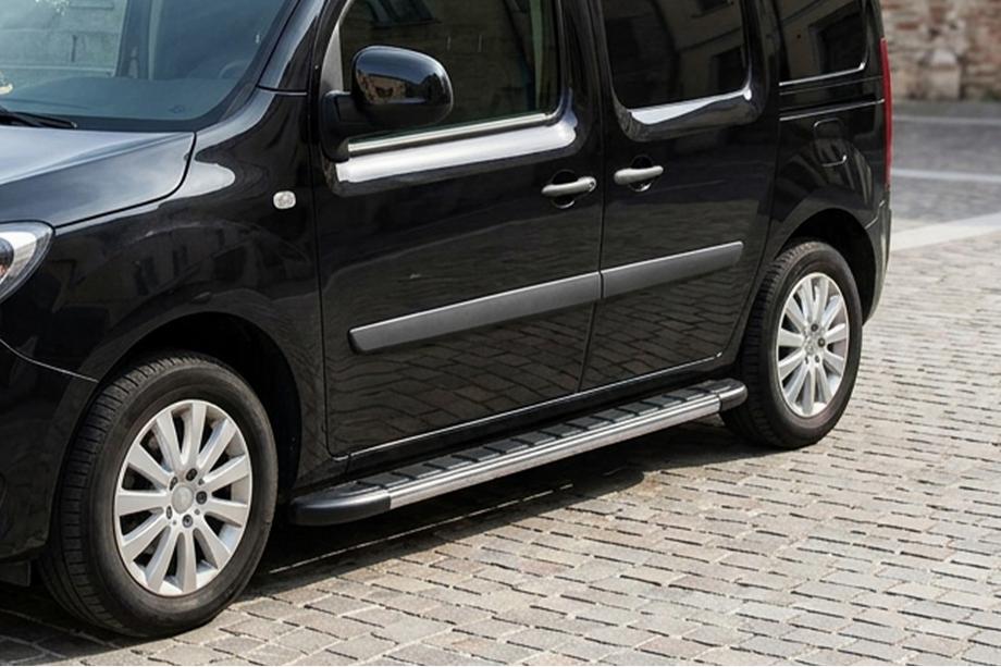 Renault Kangoo 2008–2020 гг. Боковые Подножки Duru (2 шт., Алюминий) Image