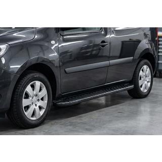 Боковые пороги Bosphorus Black (2 шт., алюминий) Renault Kangoo 2008–2020 гг. фото 1
