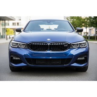 Решетки M-Look V1 (2018-2022, Черный Глянец) BMW 3 серия G20/G21 2018- гг. фото 1