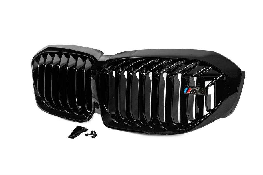 BMW 3 серия G20/G21 2018- гг. Решетки M-Look V1 (2018-2022, Черный Глянец) Без места под камеру Фото 3