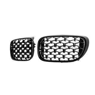 Ноздри Diamond Black (2016-2019, Черный Глянец) BMW 7 серия G11/G12 2015-2022 гг. фото 3