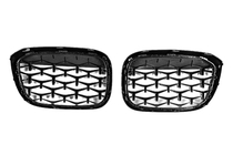 BMW X3 G01 2018- гг. Ноздри Diamond Black (2018-2021, черная окантовка) фото 5