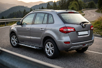 Renault Koleos 2008-2016 гг. Боковые Подножки Sunrise (2 шт., Алюминий) фото 1