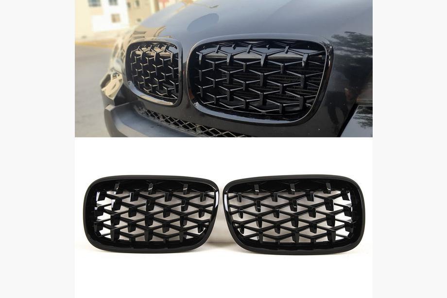 BMW X6 E71 2008–2014 гг. Ноздри Diamond Black (Черный Глянец) Image