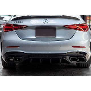 Задний диффузор с насадками на выхлоп (дизайн AMG C63) фото 1