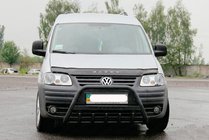 Volkswagen Caddy 2004-2010 гг. Кенгурятник WT004 Black (нерж) фото 2