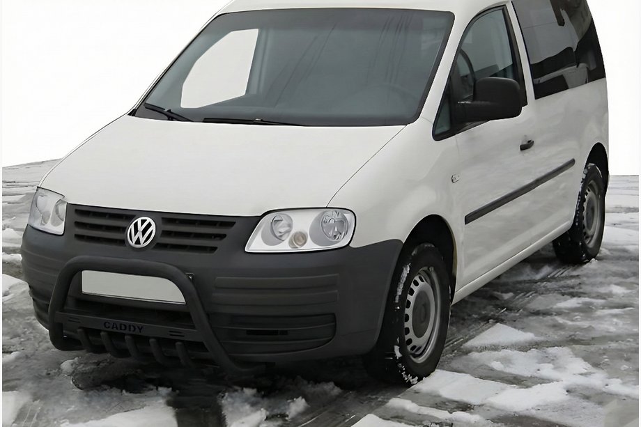 Volkswagen Caddy 2004-2010 гг. Кенгурятник WT004 Black (нерж) Image
