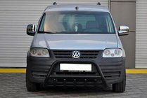 Volkswagen Caddy 2004-2010 гг. Кенгурятник WT003 Black (нерж) фото 1