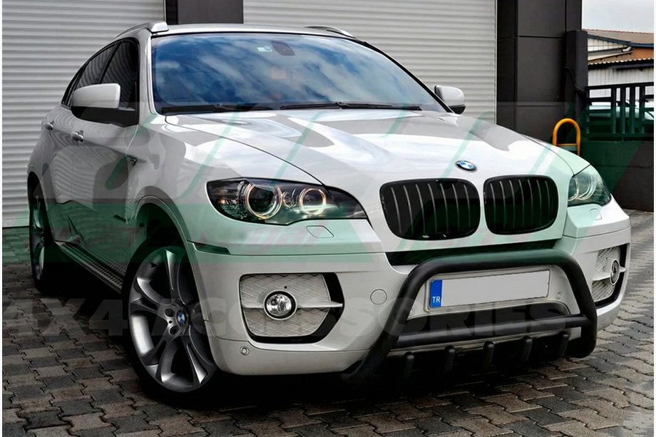 BMW X5 E70 2007-2013 гг. Кенгурятник WT003 Black (нерж) Фото 1