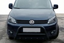 Volkswagen Caddy 2015-2020 гг. Кенгурятник WT003 Black (нерж) фото 1