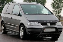 Volkswagen Sharan 1995-2010 гг. Кенгурятник WT004 Black (нерж) фото 1