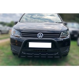 Кенгурятник WT004 Black (нерж) Volkswagen Touran 2003-2010 гг. фото 1
