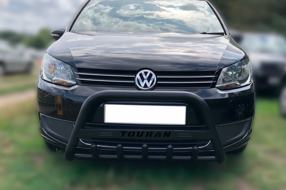 Volkswagen Touran 2003-2010 гг. Кенгурятник WT004 Black (нерж) Image